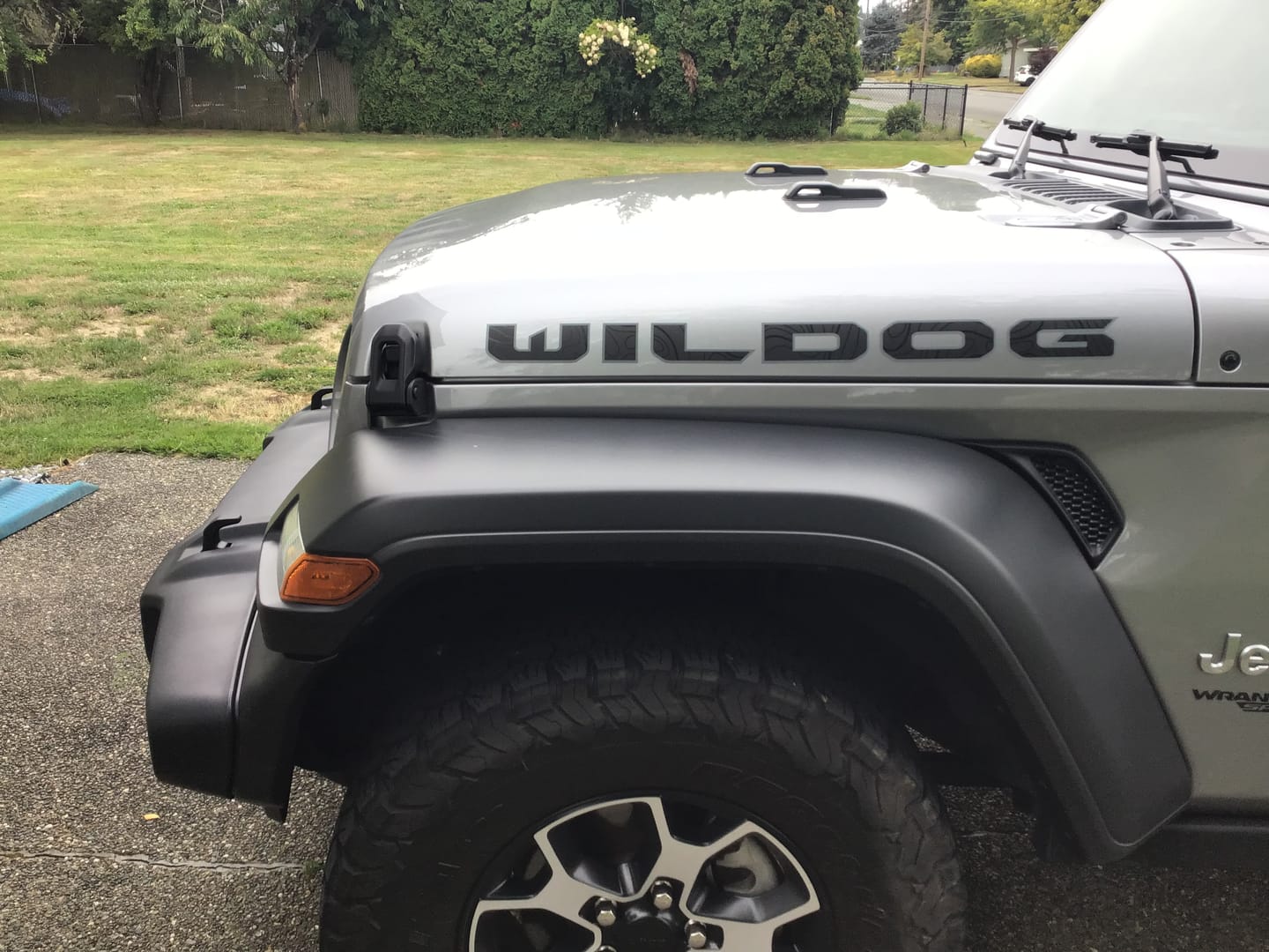 Customer photo review of Premium Black Topo Hood Lettering | Set of 2