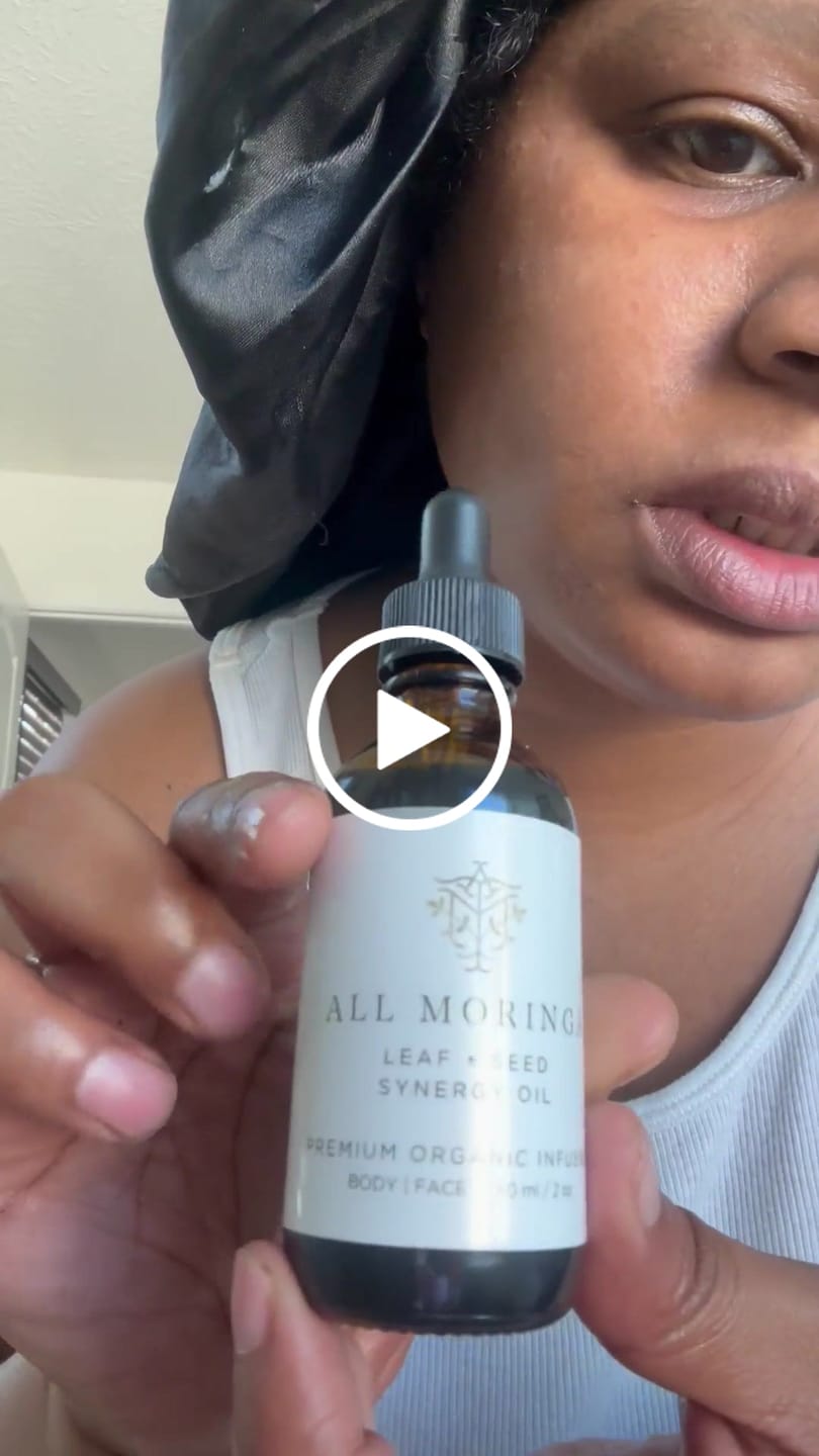 Customer video review of Moringa Leaf + Seed Whole-Plant Nutrition Oil –  Face & Body Oil for Damage Sensitive, Skin Repair 2oz