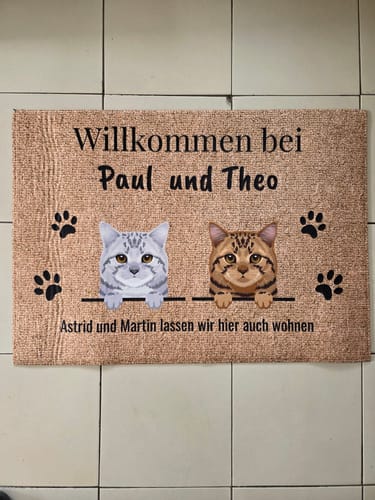 Customer photo review of Willkommen bei - Individuelle Fußmatte