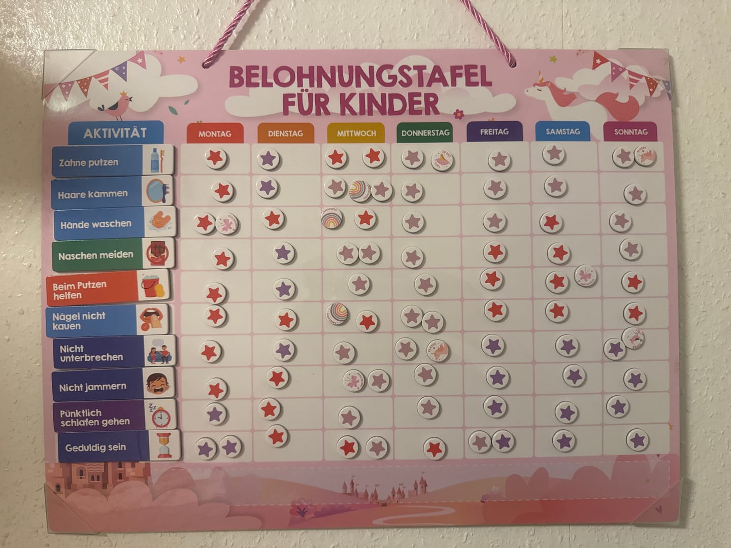 Customer photo review of Edubini Magnetische Belohnungstafel