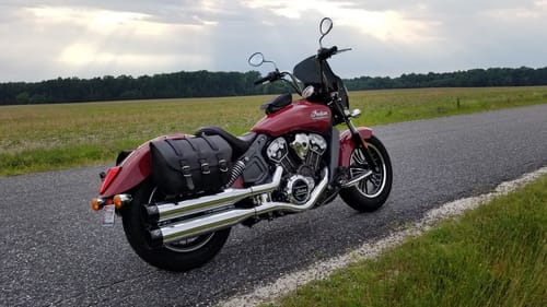 Customer photo review of Universal Motorcycle Saddlebags - US01