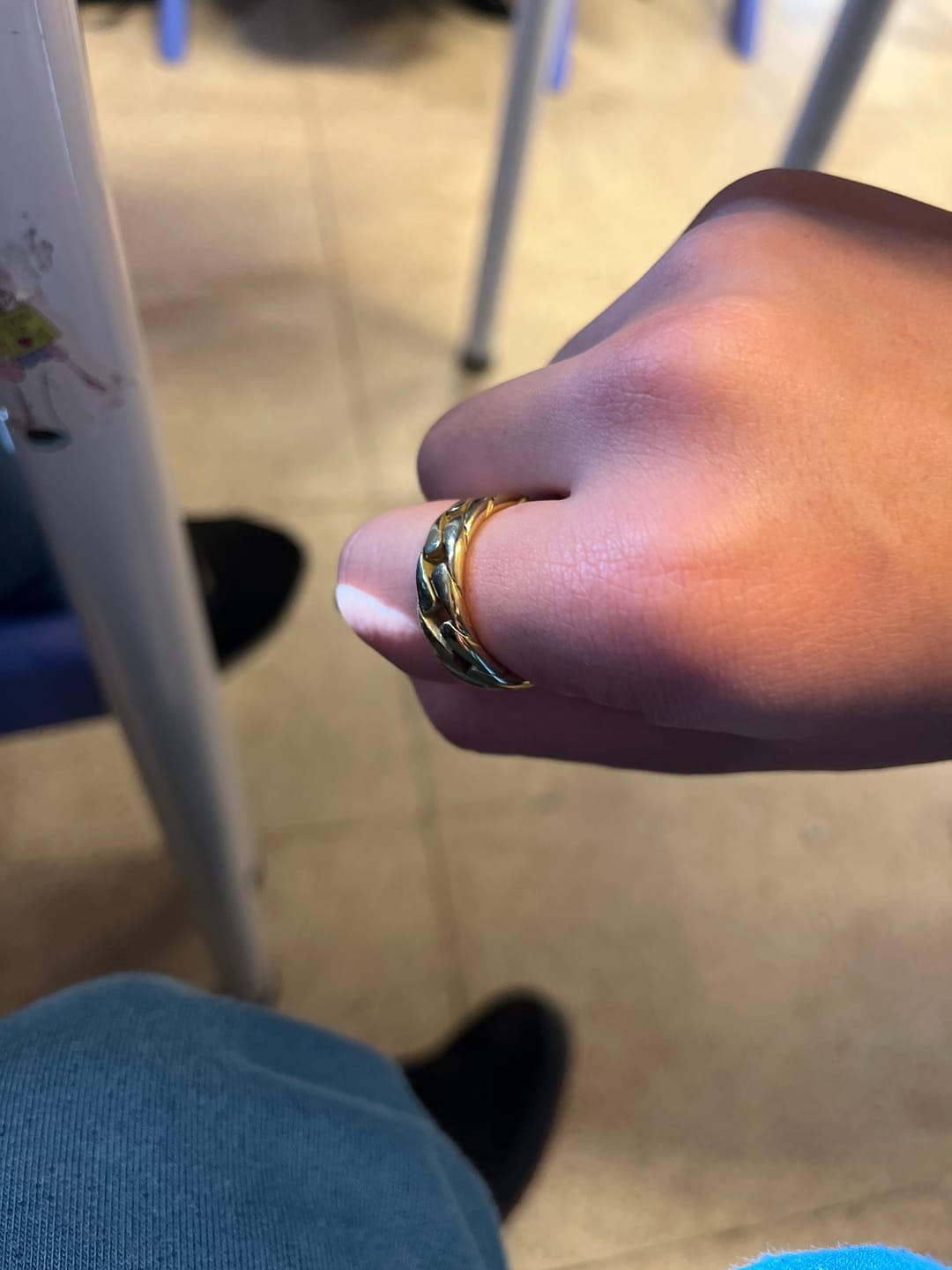 Customer photo review of Anillo Box Oro