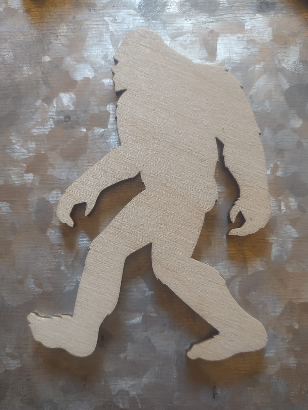 Customer photo review of Unfinished Wood Bigfoot Sasquatch Silhouette - Craft- up to 46" DIY