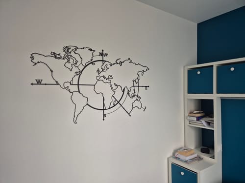 Customer photo review of Décoration Murale en Métal - Carte du monde (2020)