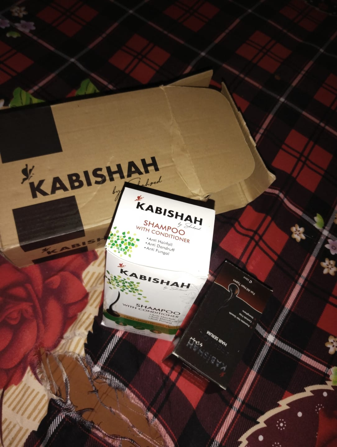 Customer photo review of Hair Care Bundle: Argan Oil Hair Serum + Shampoo