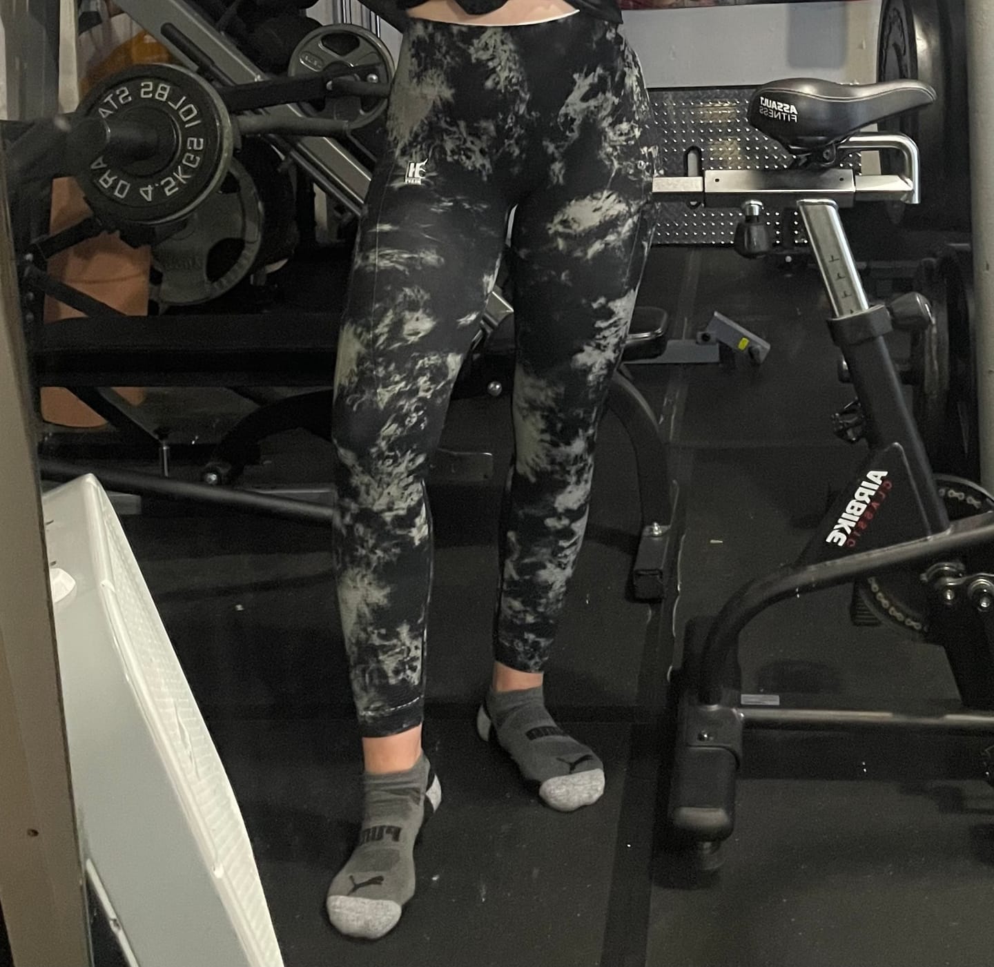 Customer photo review of Seamless Leggings - Dark Tie-Dye