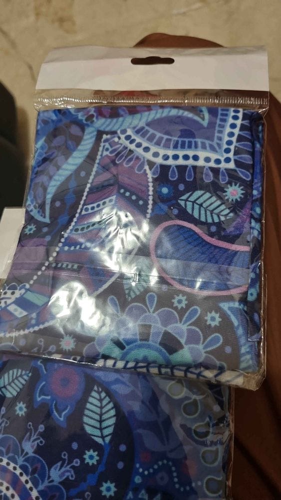 Customer photo review of Valeria Wear - Mavi Otantik Desenli Buff