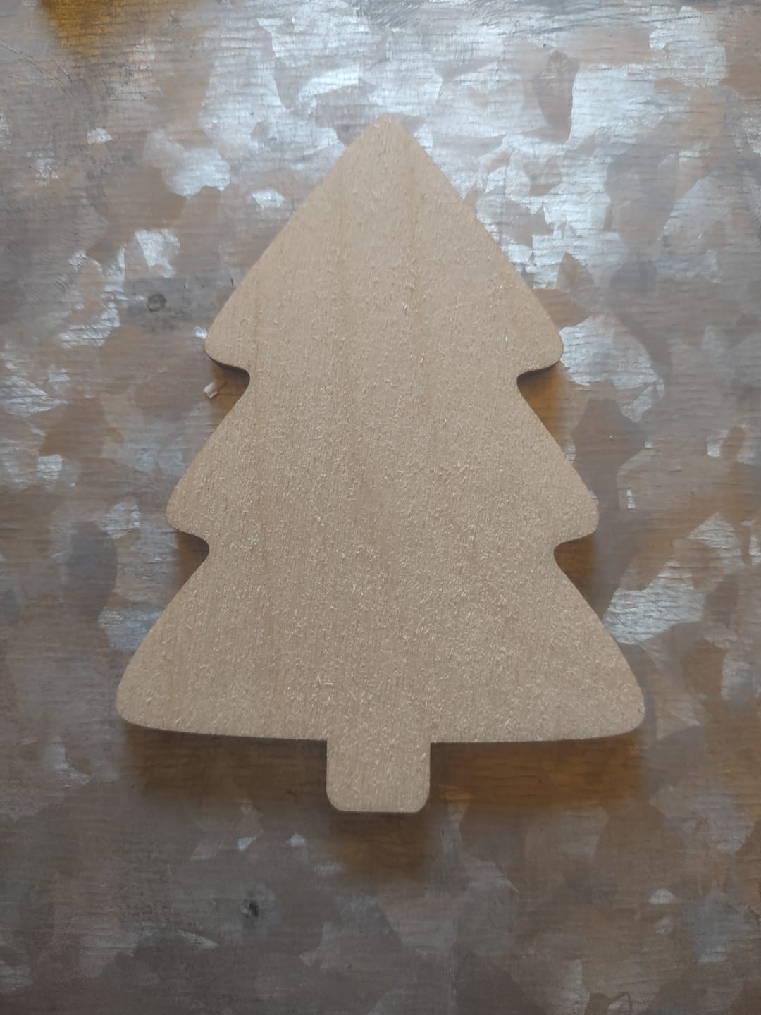 Customer photo review of Unfinished Wood Simple Christmas Tree Shape - Craft - up to 46" DIY