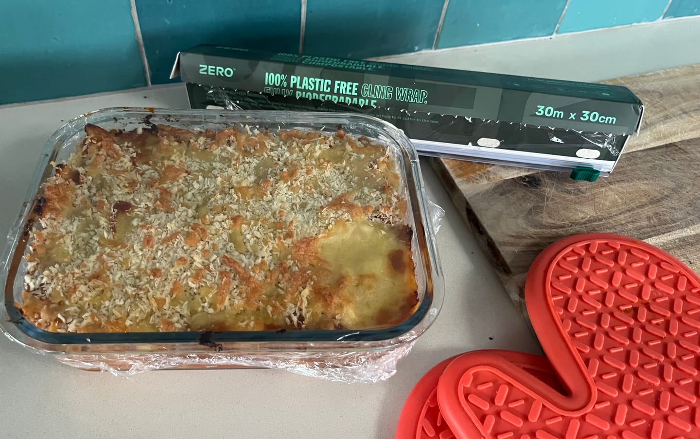 Customer photo review of Plastic Free Cling Wrap