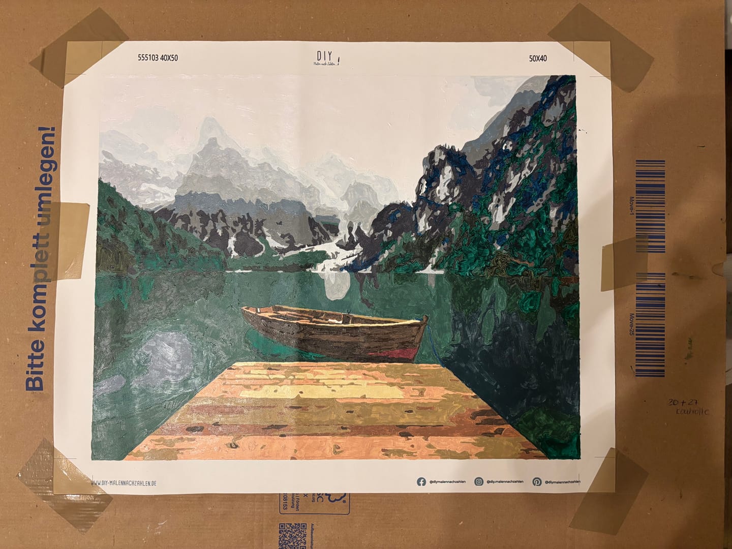 Customer photo review of Malen nach Zahlen - Berge und See in den Dolomiten