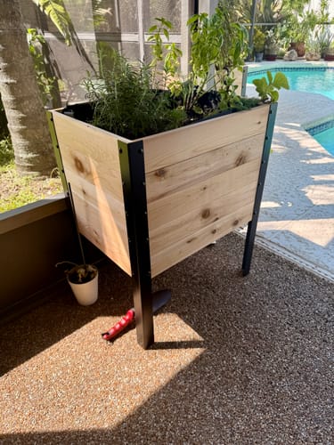 Customer photo review of 18″ x 24″ Raised Garden Bed - 30" TALL