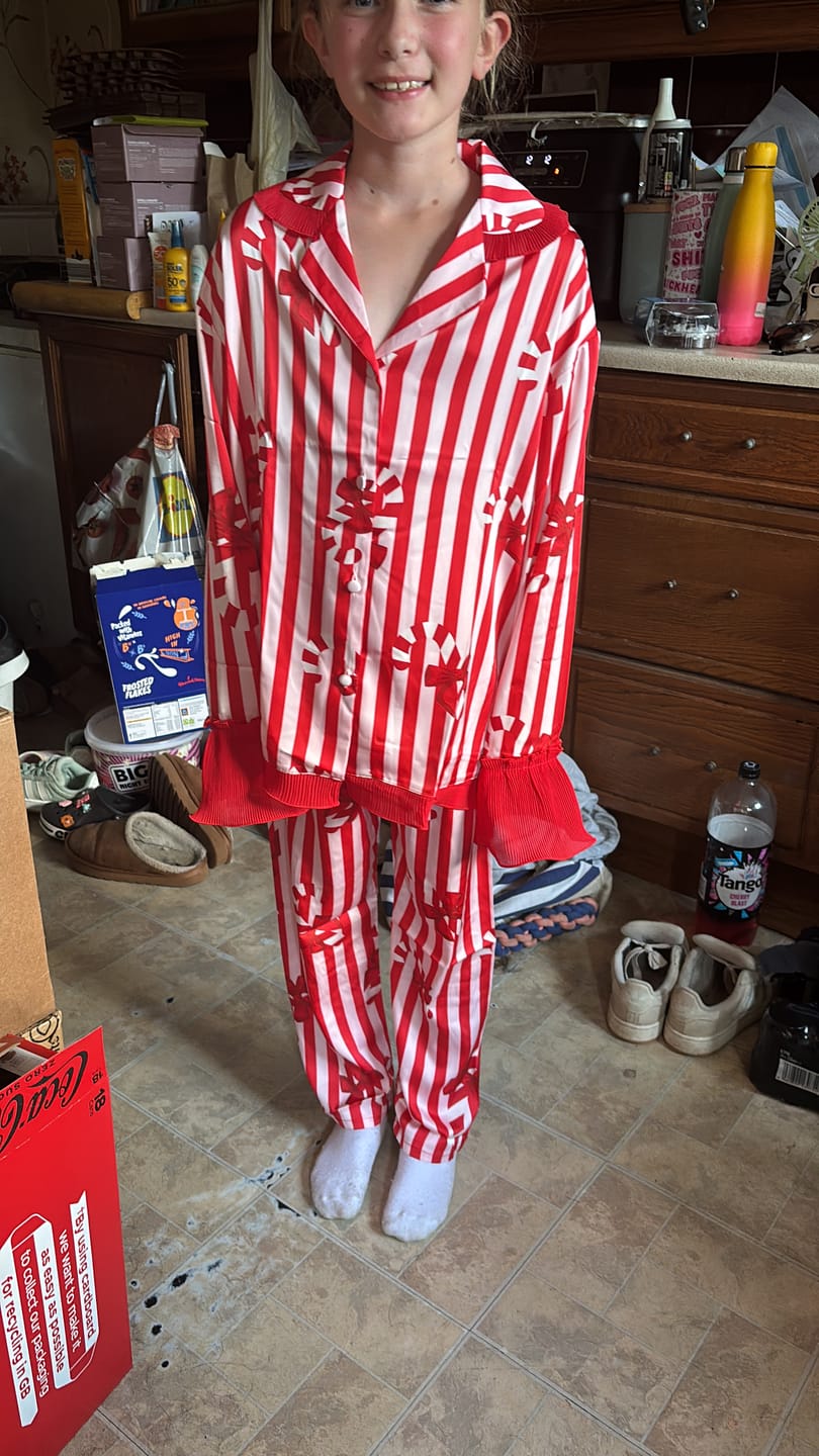 Customer photo review of P.Louise Kids Christmas Pyjamas