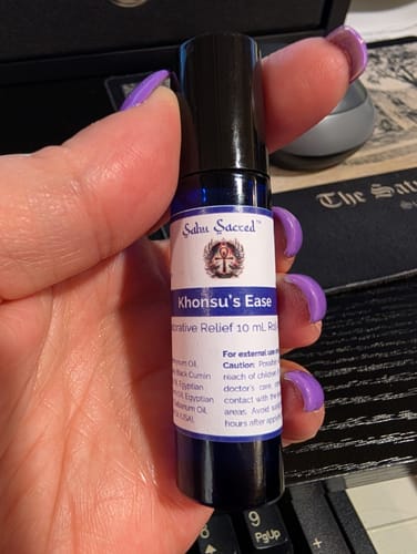 Customer photo review of Khonsu’s Ease - Restorative Relief Roll-On 10mL