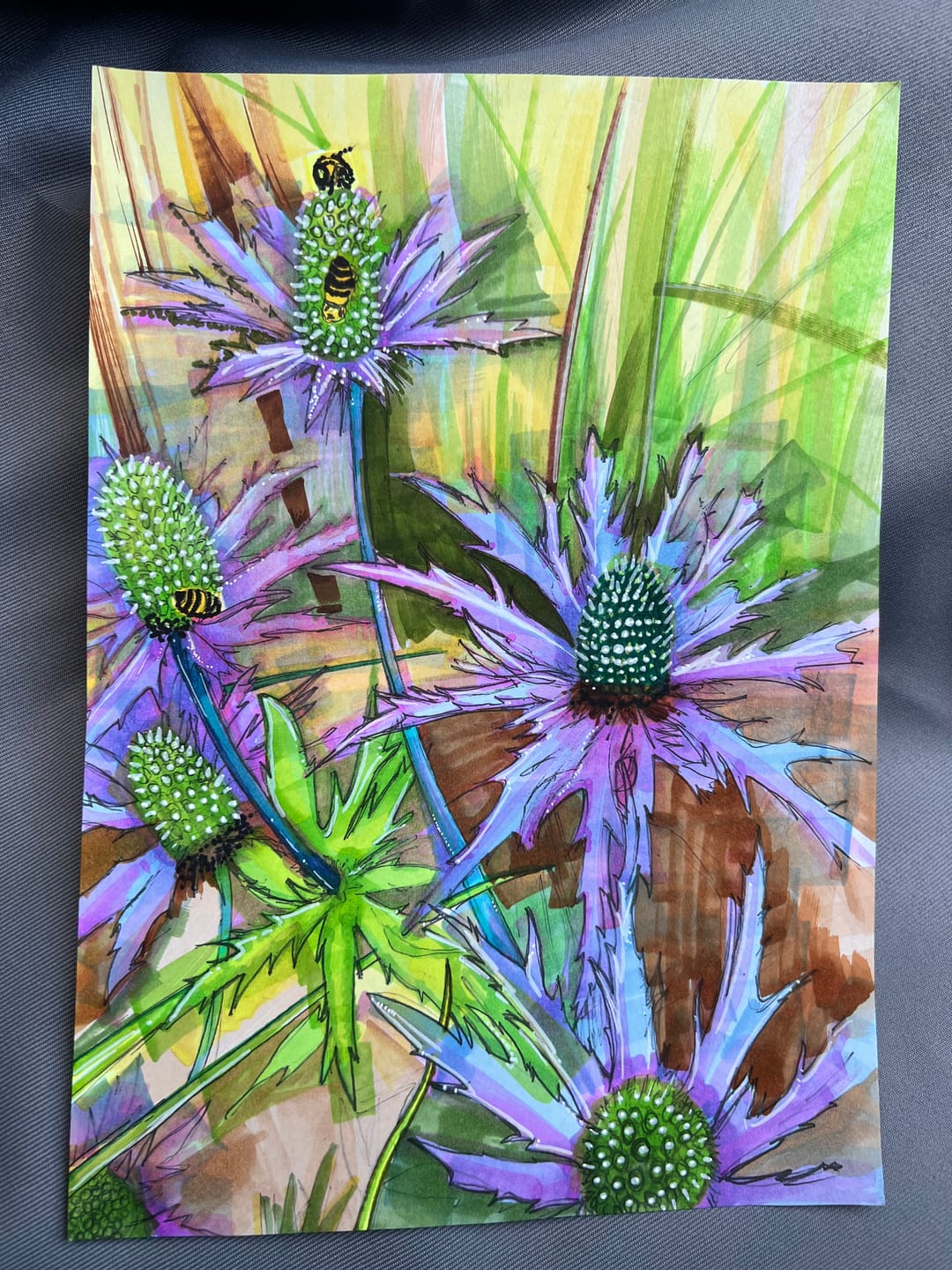 Customer photo review of Ohuhu Molokai Four Tones Extra-wide Tip Alcohol Art Markers