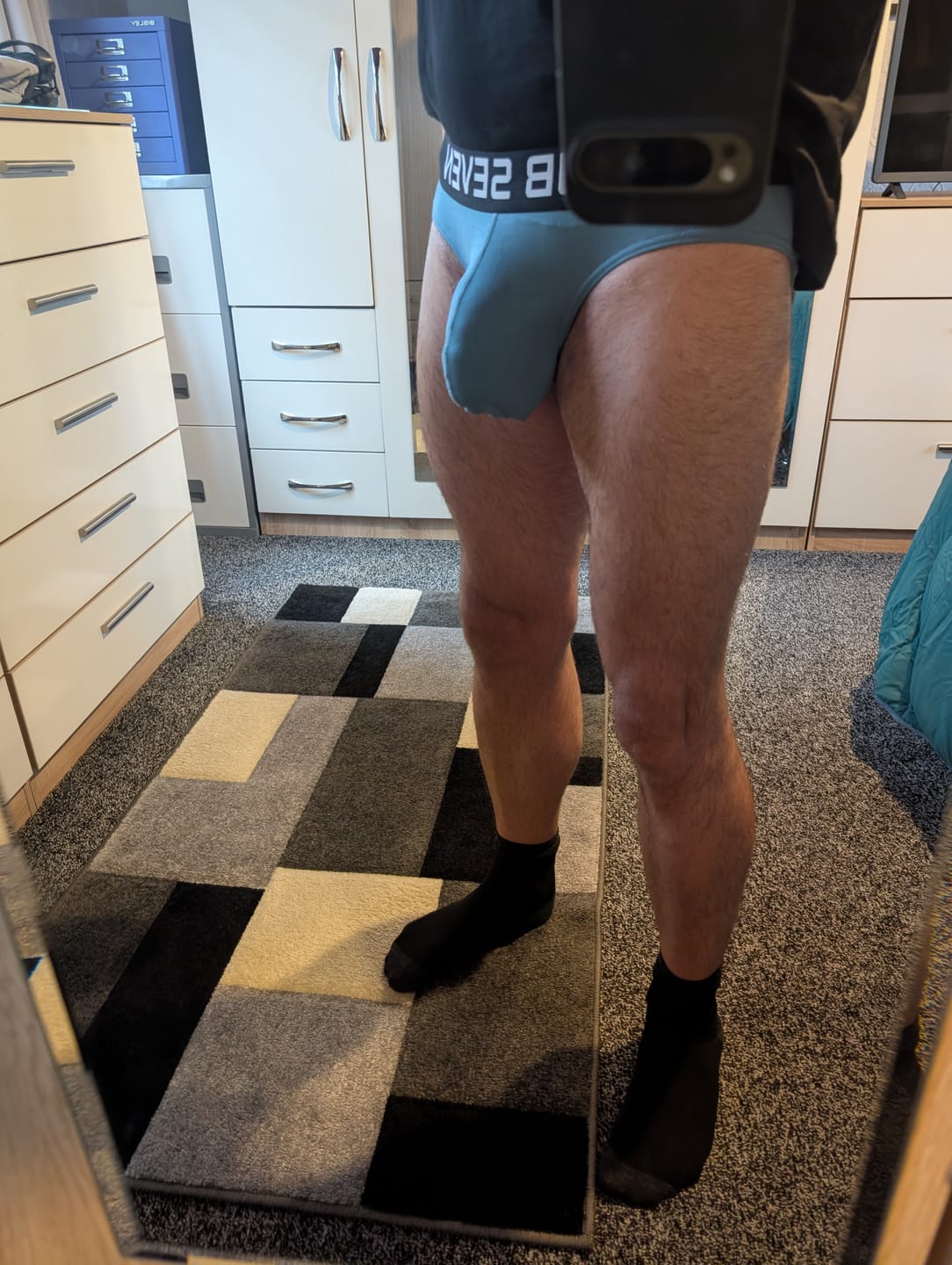 Customer photo review of Oxidized  Blue Briefs