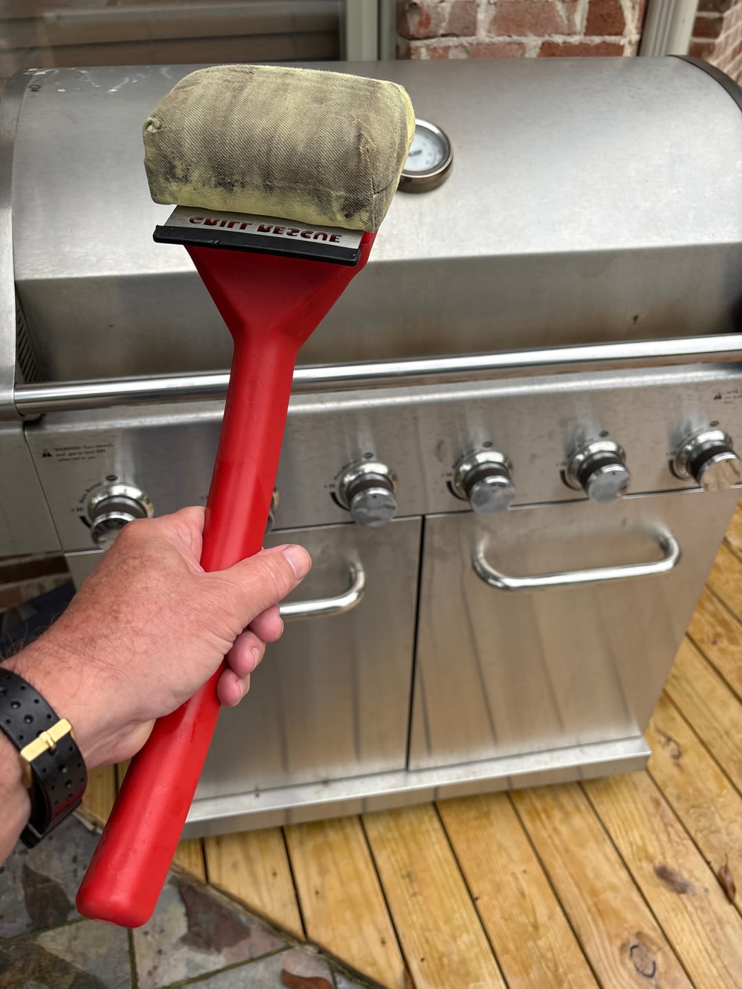 Customer photo review of Grill Brush w/ Scraper
