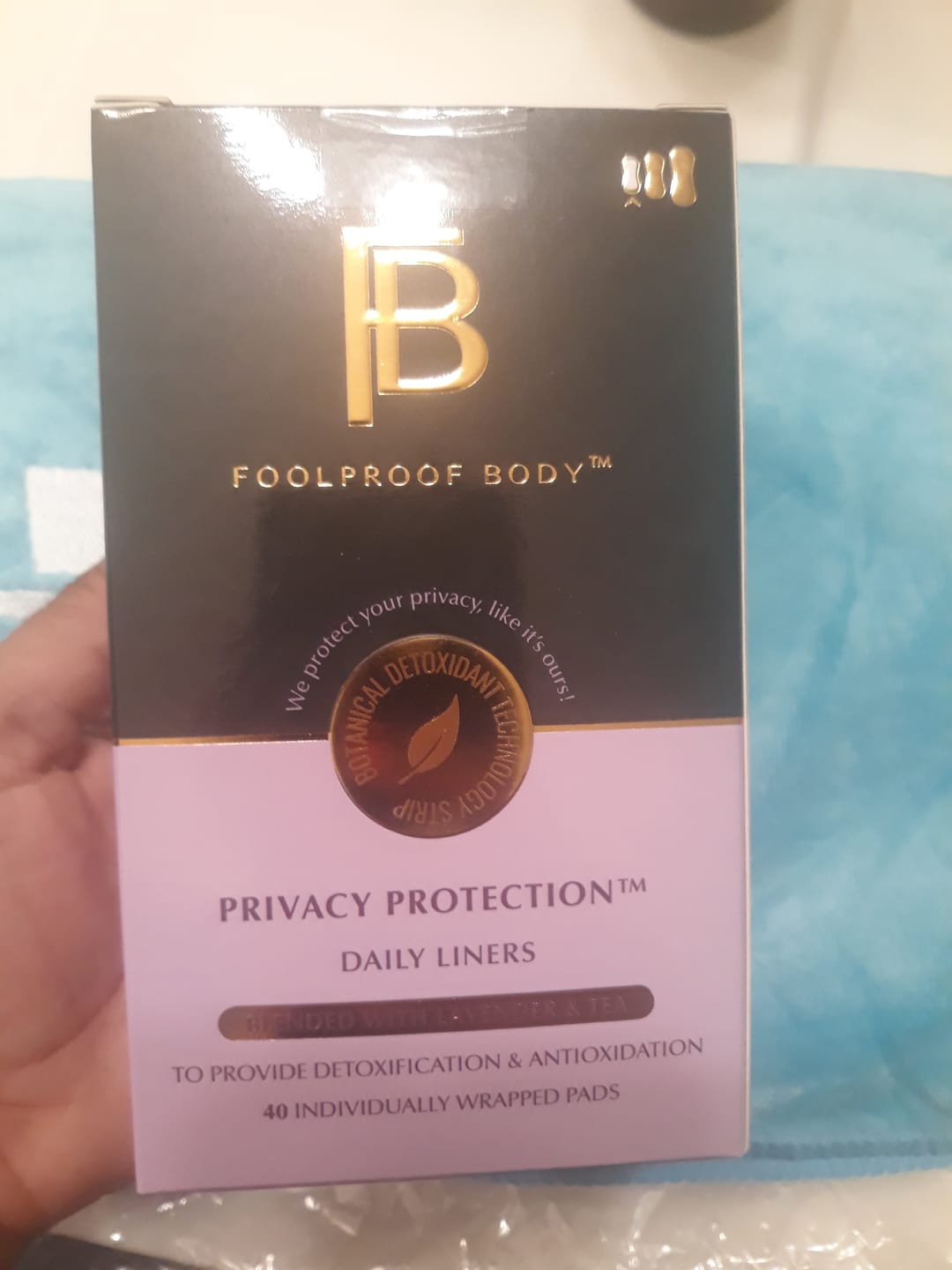 Customer photo review of Luxury Privacy Protection™ Cotton Daily Liners