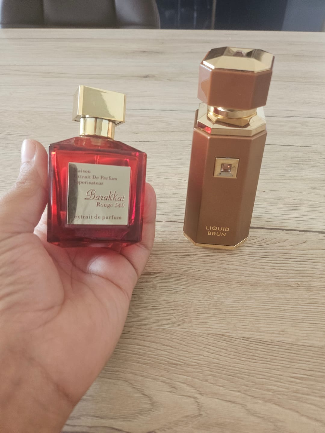 Customer photo review of Extrait de Parfum Barakkat Rouge 540 - Fragrance World 100 ML