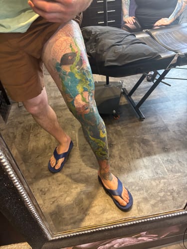 Customer photo review of Painless Tattoo Numbing Cream