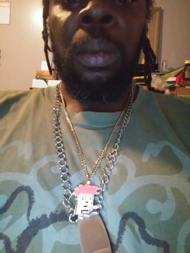 Customer photo review of 12mm Diamond Clasp Miami Cuban Link Chain KRKC