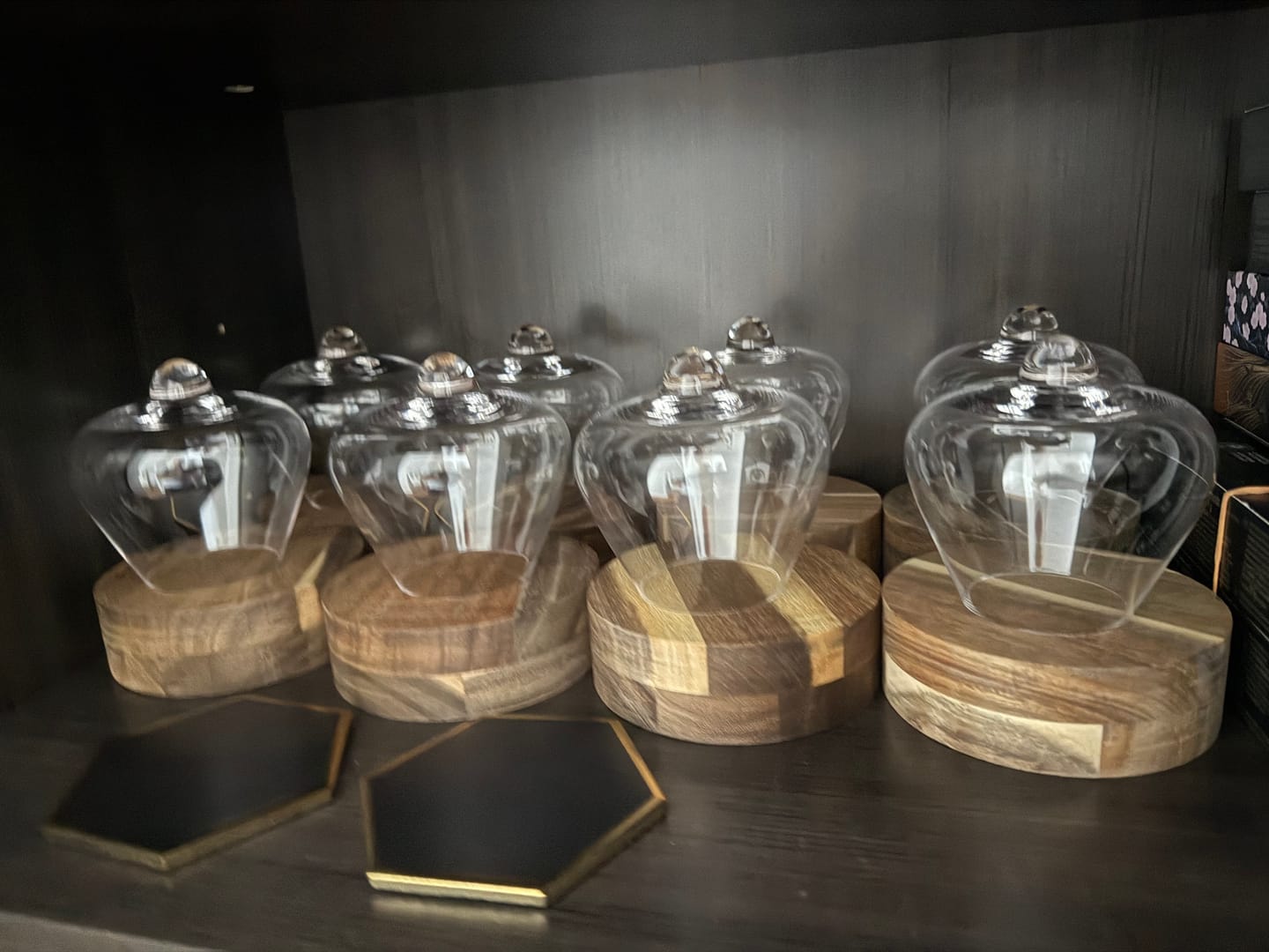 Customer photo review of Aequilibrium Wooden Coasters