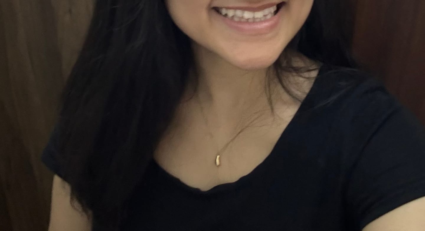 Customer photo review of Thin Drop Necklace