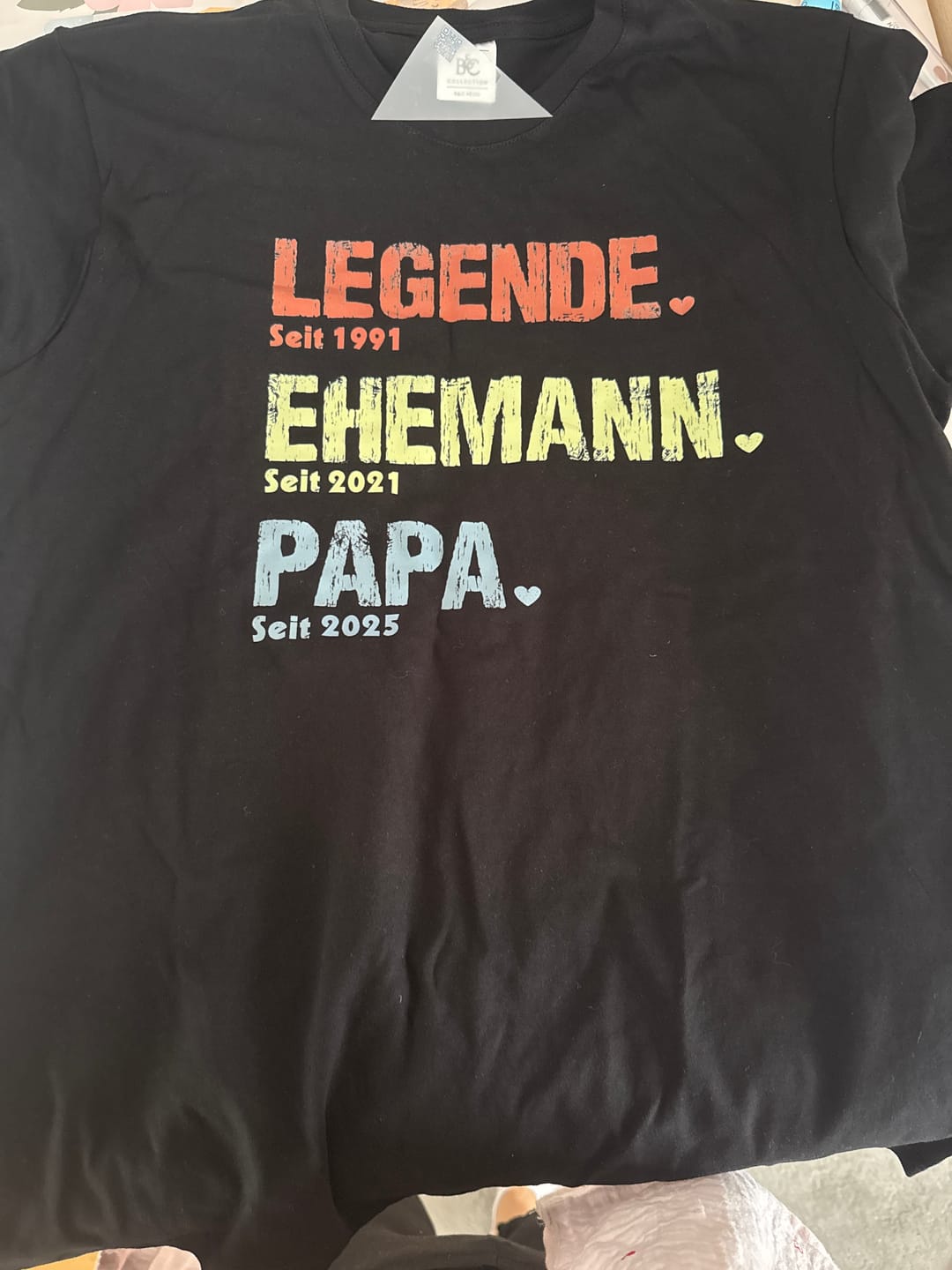 Customer photo review of Legende, Ehemann, Papa und Opa - Personalisiertes T-Shirt für Papa und Opa