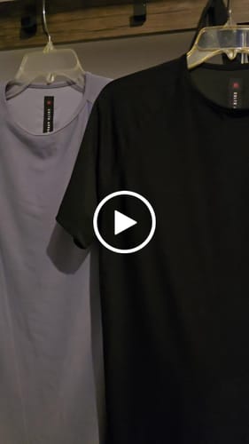 Customer video review of Training Sport Tee - Light Gray