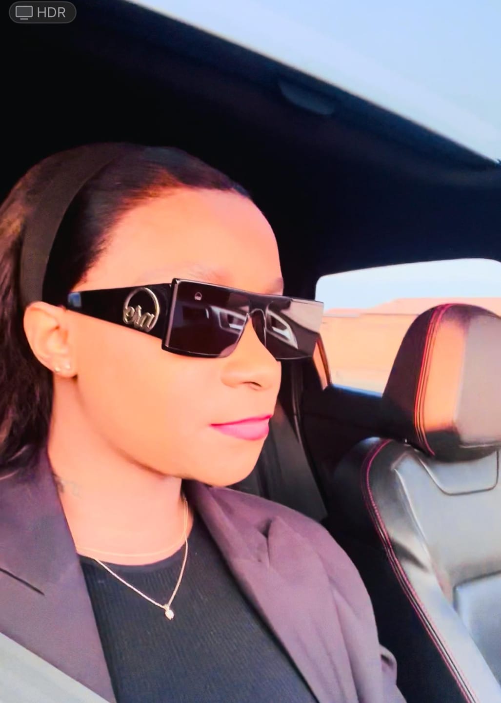Customer photo review of Black Iconic Sunglasses