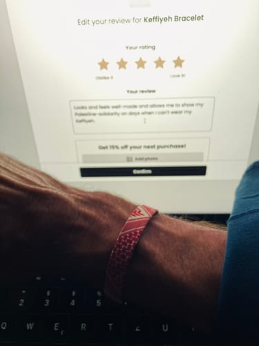 Customer photo review of Keffiyeh Bracelet