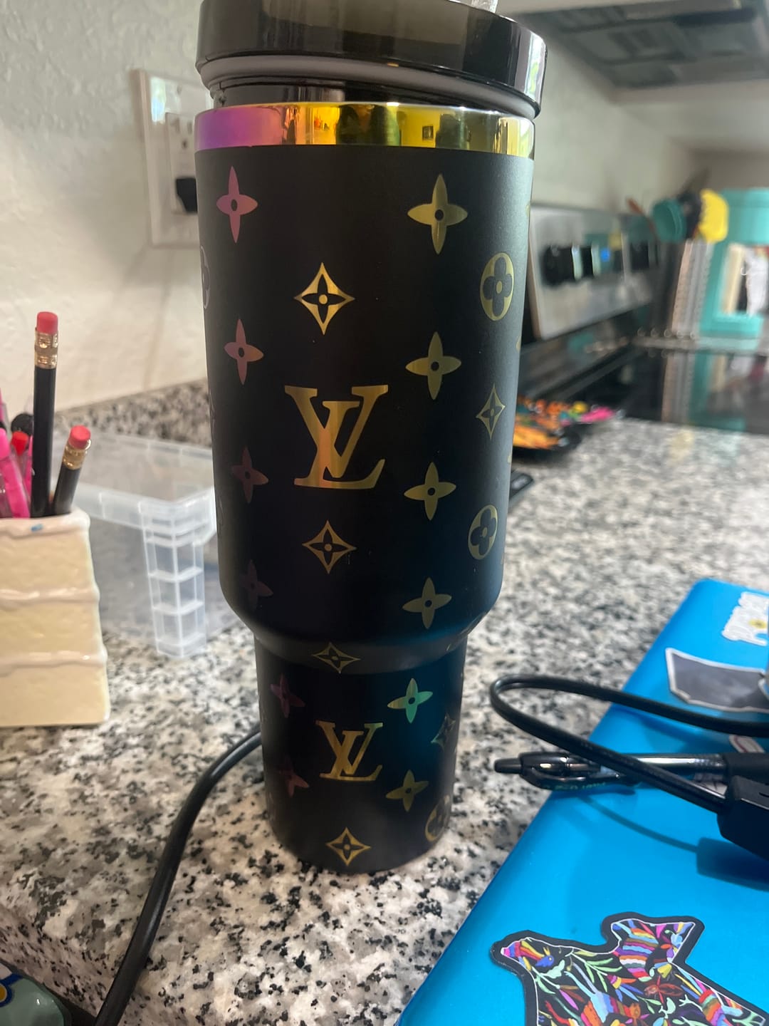 Customer photo review of Designer Holographic In-Car Insulated Cup 40OZ
