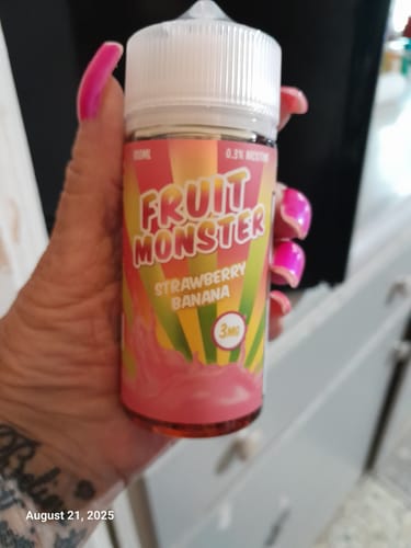 Customer photo review of Fruit Monster Strawberry Banana 100ml Vape Juice