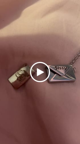 Customer video review of Custom Engraved Photo Secret Letter Message