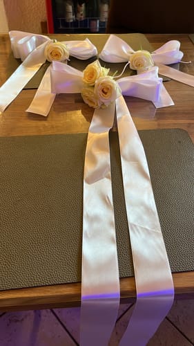 Customer photo review of Satinband 50 mm x 25 m weiß
