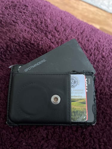 Customer photo review of SPOTMINDERS. Tracking card