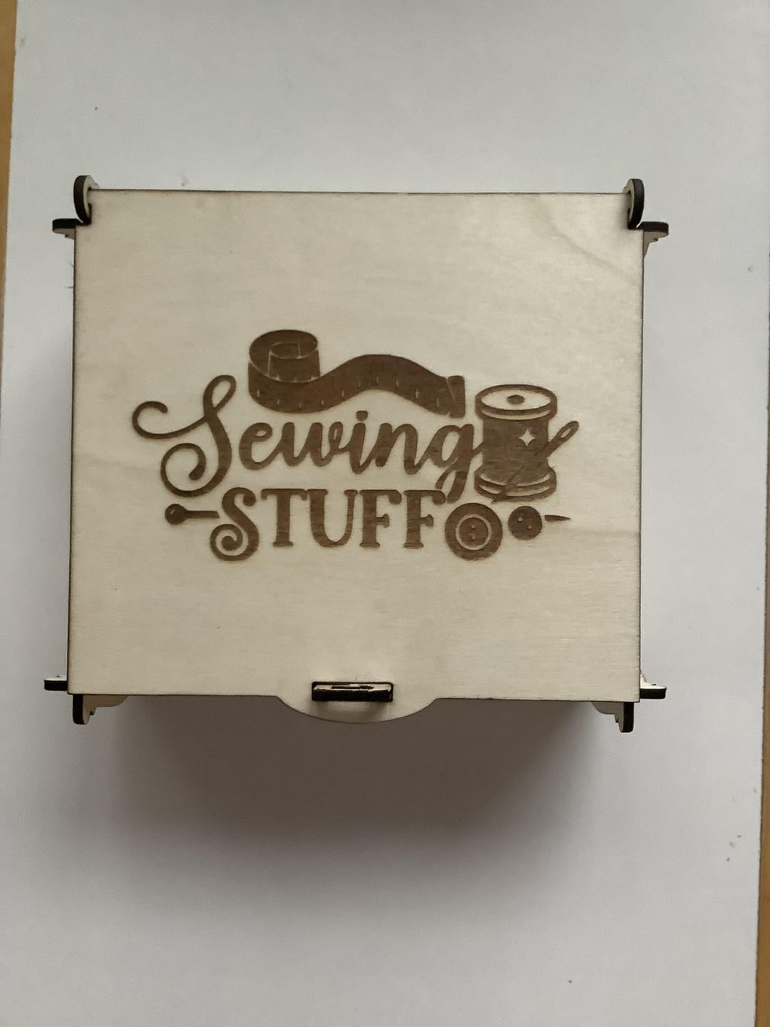 Customer photo review of Laser cut wooden box svg file