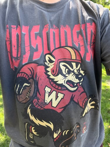 Customer photo review of Wisconsin Football v3 T-Shirt