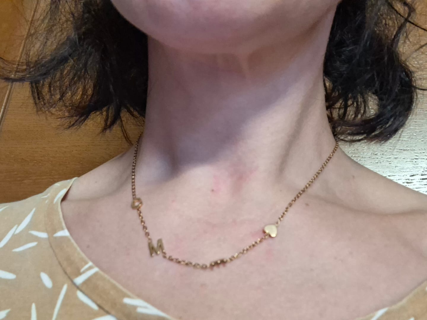 Customer photo review of Collana Personalizzata con Iniziali Laterali