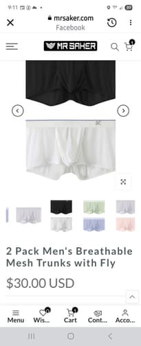 Customer photo review of Mens Plaid Front Pouch Boxer Shorts