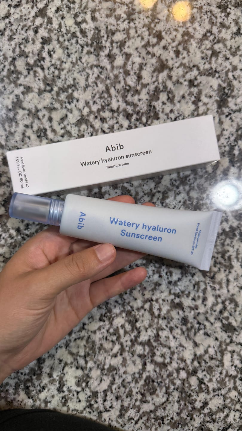 Customer photo review of Watery hyaluron sunscreen Moisture tube
