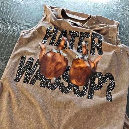 Customer photo review of Rhinestone Rebel Finger Vest-205