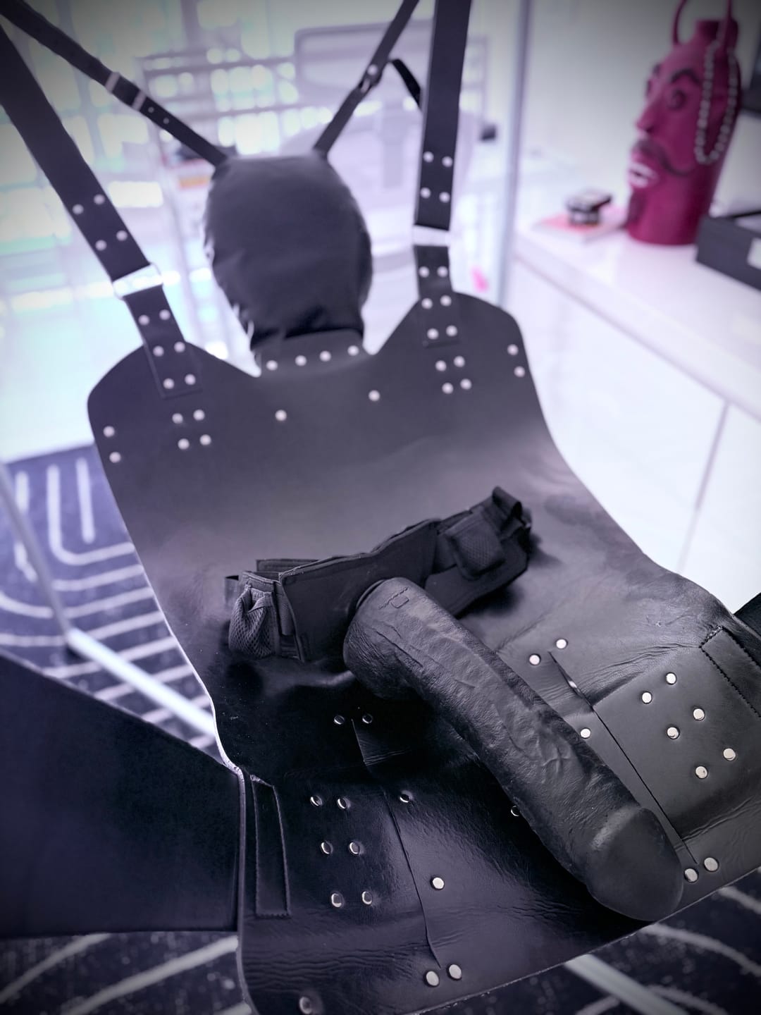 Customer photo review of Leather Swing with Pillow and Stirrups