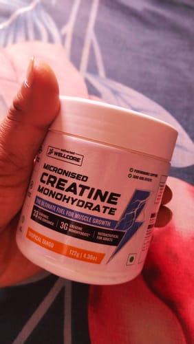 Customer photo review of Wellcore - Pure Micronised Creatine Monohydrate (122g, 33 Servings) Tropical Tango