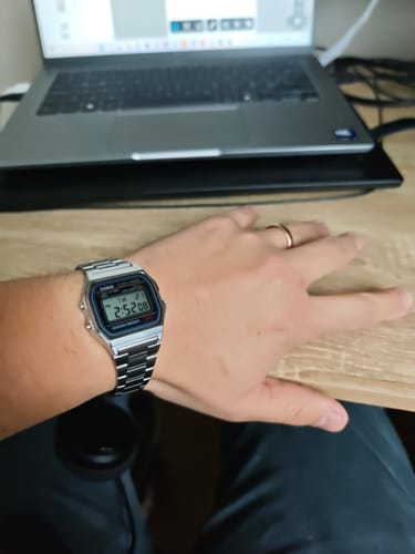 Customer photo review of Reloj Casio Vintage A158WA-1DF Azul/Plateado