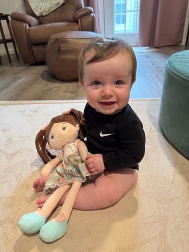 Customer photo review of Leyadoll Soft Plush Personalized Leya Doll, My First Baby Doll