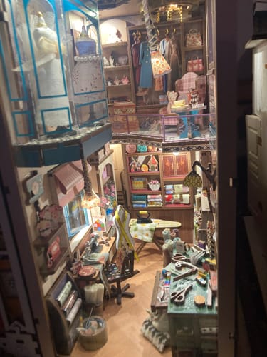 Customer photo review of Sewing Room DIY Wooden Book Nook Shelf Insert