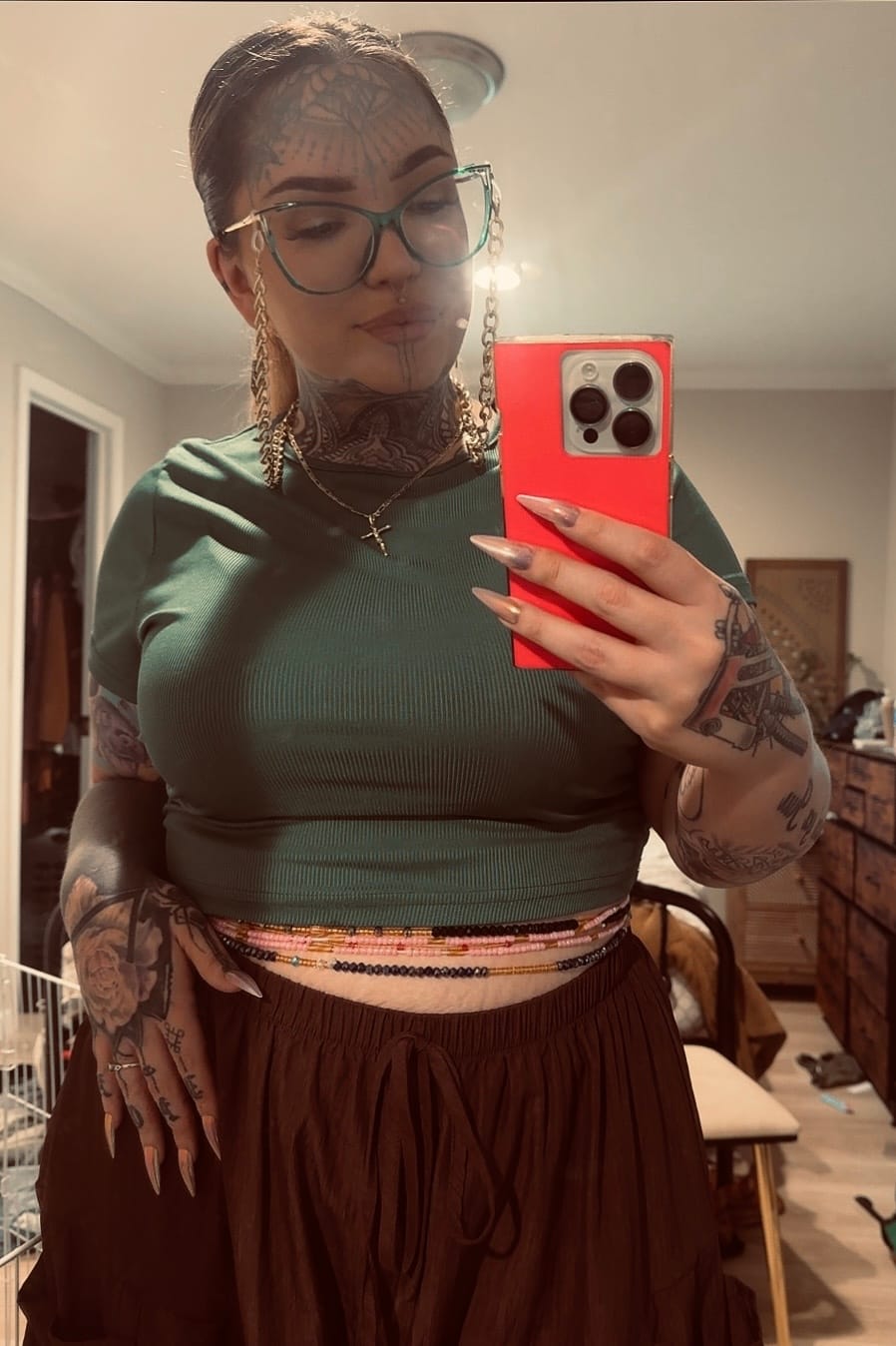 Customer photo review of *Rare Find* Royal Noir African Waist beads