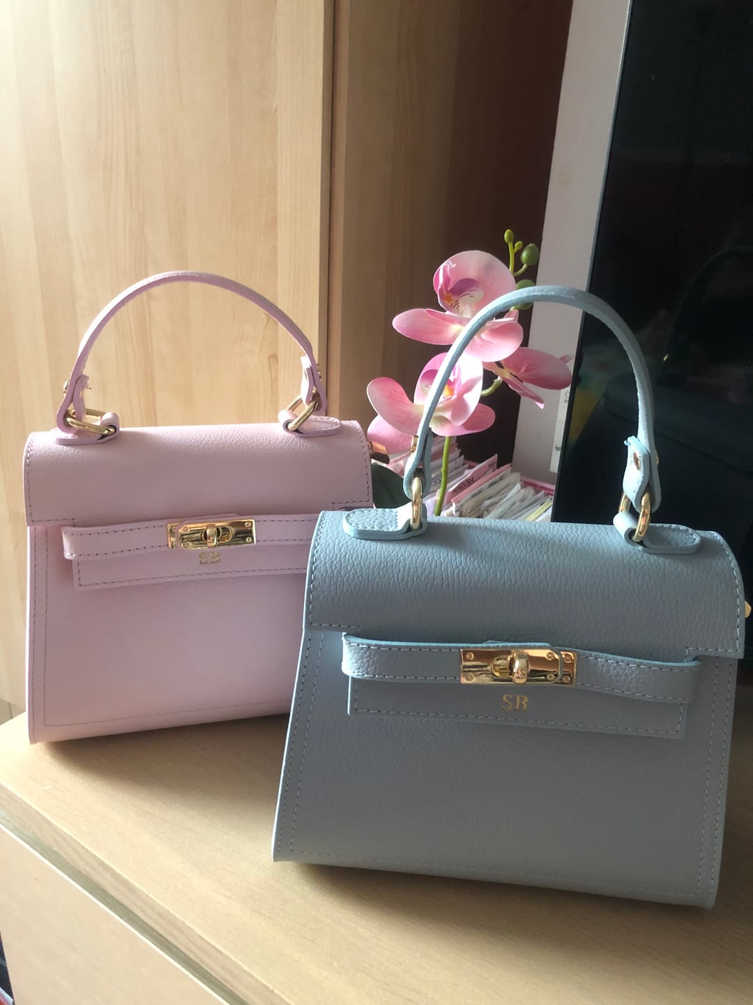 Customer photo review of Polly Top Handle Bag