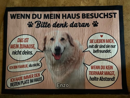 Customer photo review of Begrüßungskomitee - Individuelle Fußmatte