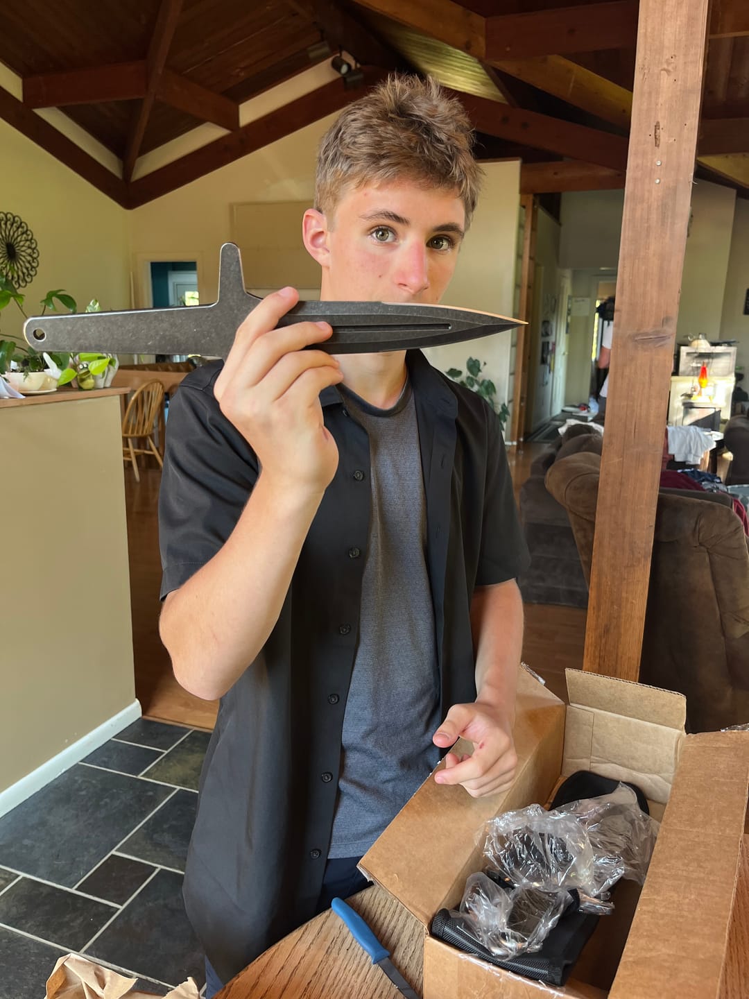 Customer photo review of The WKTL Merlin Throwing Knife